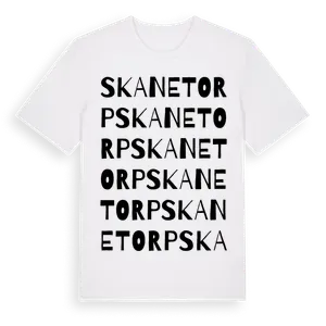 Skanetorp ordlek t-shirt – ekologisk bomull t-shirt från Pinshirt