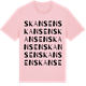 Pink Cotton t-shirt med Skansen ordlek t-shirt