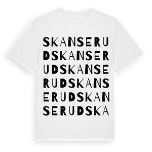 Skanserud ordlek t-shirt – ekologisk bomull t-shirt från PinShirt