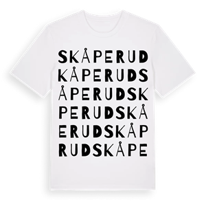 Skåperud ordlek t-shirt – ekologisk bomull t-shirt från Pinshirt