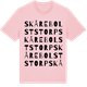Pink Cotton t-shirt med Skårebolststorp ordlek t-shirt