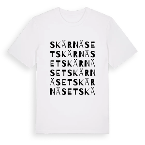 Skärnäset ordlek t-shirt – ekologisk bomull t-shirt från PinShirt