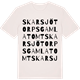 Vintage White t-shirt med Skarsjötorps gamla tomt ordlek t-shirt