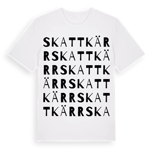 Skattkärr ordlek t-shirt – ekologisk bomull t-shirt från PinShirt
