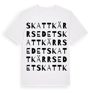 Skattkärrsedet ordlek t-shirt – ekologisk bomull t-shirt från PinShirt