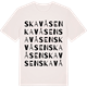 Vintage White t-shirt med Skavåsen ordlek t-shirt