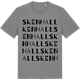 Mid Heather Gray t-shirt med Skenhall ordlek t-shirt