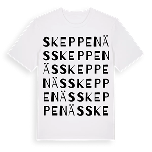 Skeppenäs ordlek t-shirt – ekologisk bomull t-shirt från PinShirt