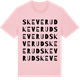 Pink Cotton t-shirt med Skeverud ordlek t-shirt