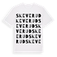 White t-shirt med Skeverud ordlek t-shirt