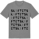Mid Heather Gray t-shirt med Skiftet ordlek t-shirt