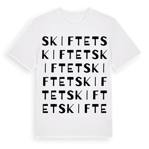Skiftet ordlek t-shirt – ekologisk bomull t-shirt från PinShirt