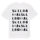 White t-shirt med Skillingmark ordlek t-shirt