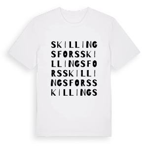 Skillingsfors ordlek t-shirt – ekologisk bomull t-shirt från PinShirt