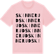 Pink Cotton t-shirt med Skinnerud ordlek t-shirt