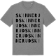 Mid Heather Gray t-shirt med Skinnerud ordlek t-shirt