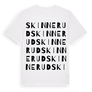 Skinnerud ordlek t-shirt – ekologisk bomull t-shirt från PinShirt