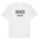 White t-shirt med Skived i Sverige t-shirt