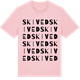 Pink Cotton t-shirt med Skived ordlek t-shirt