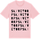 Pink Cotton t-shirt med Skivetorp ordlek t-shirt