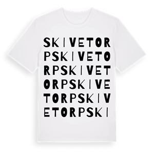 Skivetorp ordlek t-shirt – ekologisk bomull t-shirt från PinShirt