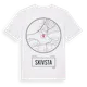 White t-shirt med Skivsta t-shirt