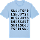 Blue Soul t-shirt med Skjutsbol ordlek t-shirt