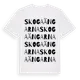 White t-shirt med Skogaängarna ordlek t-shirt