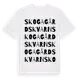 White t-shirt med Skogagårds Kvarn ordlek t-shirt