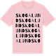 Pink Cotton t-shirt med Skogalund ordlek t-shirt