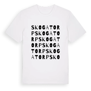 Skogatorp ordlek t-shirt – ekologisk bomull t-shirt från PinShirt