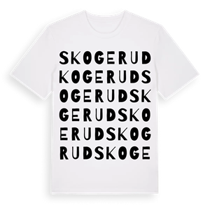 Skogerud ordlek t-shirt – ekologisk bomull t-shirt från PinShirt