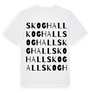 Skoghall ordlek t-shirt – ekologisk bomull t-shirt från Pinshirt