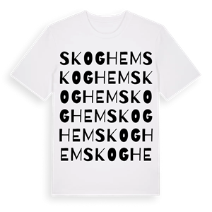 Skoghem ordlek t-shirt – ekologisk bomull t-shirt från PinShirt