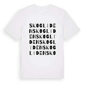 Skogliden ordlek t-shirt – ekologisk bomull t-shirt från PinShirt