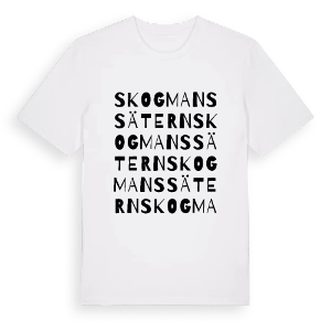 Skogmanssätern ordlek t-shirt – ekologisk bomull t-shirt från PinShirt