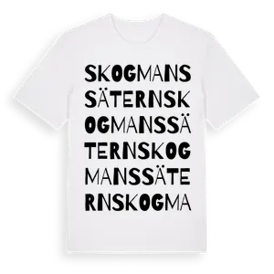 Skogmanssätern ordlek t-shirt – ekologisk bomull t-shirt från Pinshirt
