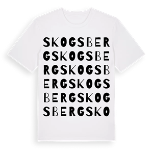 Skogsberg ordlek t-shirt – ekologisk bomull t-shirt från PinShirt