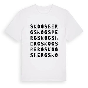 Skogsberg ordlek t-shirt – ekologisk bomull t-shirt från PinShirt