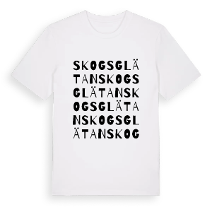 Skogsglätan ordlek t-shirt – ekologisk bomull t-shirt från PinShirt