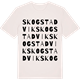 Vintage White t-shirt med Skogstadvik ordlek t-shirt