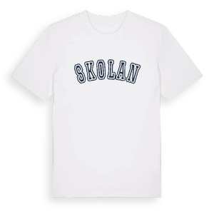Skolan college t-shirt – ekologisk bomull t-shirt från PinShirt