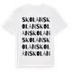 White t-shirt med Skolan ordlek t-shirt