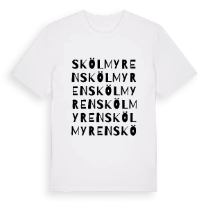 Skölmyren ordlek t-shirt – ekologisk bomull t-shirt från PinShirt