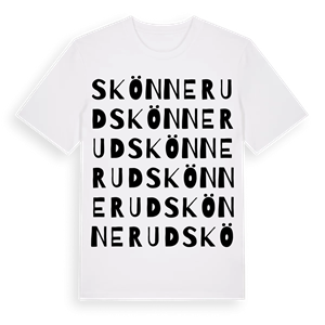 Skönnerud ordlek t-shirt – ekologisk bomull t-shirt från Pinshirt