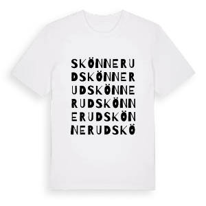 Skönnerud ordlek t-shirt – ekologisk bomull t-shirt från PinShirt