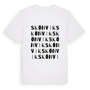 Skönvik ordlek t-shirt – ekologisk bomull t-shirt från PinShirt