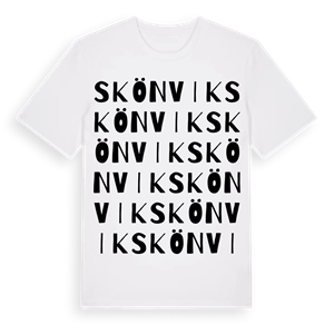 Skönvik ordlek t-shirt – ekologisk bomull t-shirt från PinShirt