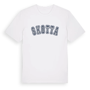 Skotta college t-shirt – ekologisk bomull t-shirt från PinShirt
