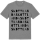 Mid Heather Gray t-shirt med Skottlanda ordlek t-shirt